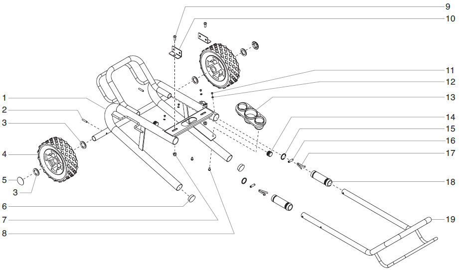 740ix Digital Low Rider Cart Assembly (P/N 704-583)